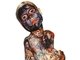 Julia Gnuse é conhecida como Mulher Ilustrada e tem 95% de seu corpo coberto por tatuagens. Ela nasceu com uma doença chamada porfíria cutânea, que causa erupções e bolhas em sua pele e resolveu fazer as tatuagens, que não curam a doença, mas a deixam mais bonita