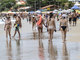 Um dos destinos preferidos dos turistas, algumas praias de Florianópolis também tiveram movimentação intensa. A praia dos Ingleses, na capital catarinense, foi uma delas