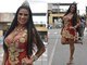 A ex-<I>Banheira do Gugu</I> ainda sensualizou para os fotógrafos (Ou estava mostrando que estava sóbria?). Brincadeiras à parte, Solange Gomes está com tudo na avenida