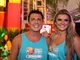 Os dois aproveitaram a festa direto do camarote da Band