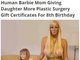 Esse negócio de querer ser a Barbie não é exclusividade de Lukyanova. A britânica Sarah Burge entrou nessa, mas sumiu de cena depois de ter sido acusada de pagar plásticas para a filha de 8 anos!