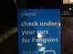 Antes de deixar o estacionamento, verifique se não há pinguins embaixo do seu carro
