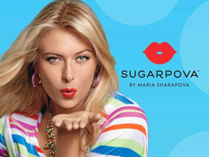 Desde 2012, a tenista russa Maria Sharapova resolveu mostrar toda a sua doçura ao lançar a Sugarpova, sua linha própria de balas, que é vendida na cadeia de lojas It´s Sugar, presente principalmente nos Estados Unidos. O logotipo da marca é o desenho de uma boca com diferentes cores