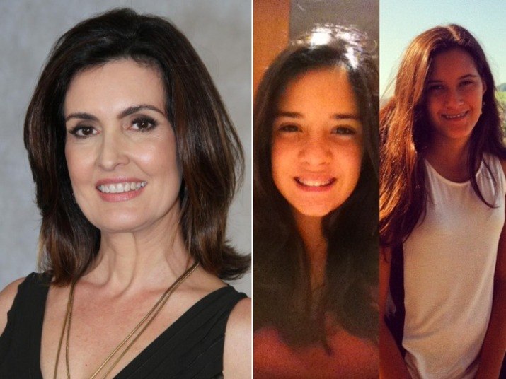 Fátima Bernardes é mãe dos trigêmeos Vinícius, Bia e Laura Bonemer. As duas meninas têm o sorriso da mãe e o mesmo ar doce