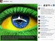 Em sua conta no Instagram, Daniel Alves postou um comentário junto à 
imagem de um olho gigante com as cores verde e amarela e o lema da 
bandeira brasileira Ordem e Progresso
