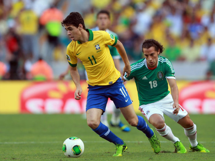 Companheiro de time de Ramires, o meia Oscar está mais bem cotado no clube inglês. Por mês, ele fica com R$ 475 mil 