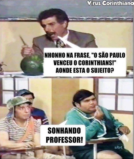 Até os personagens da série Chaves entraram na brincadeira feita pelos internautas corintianos