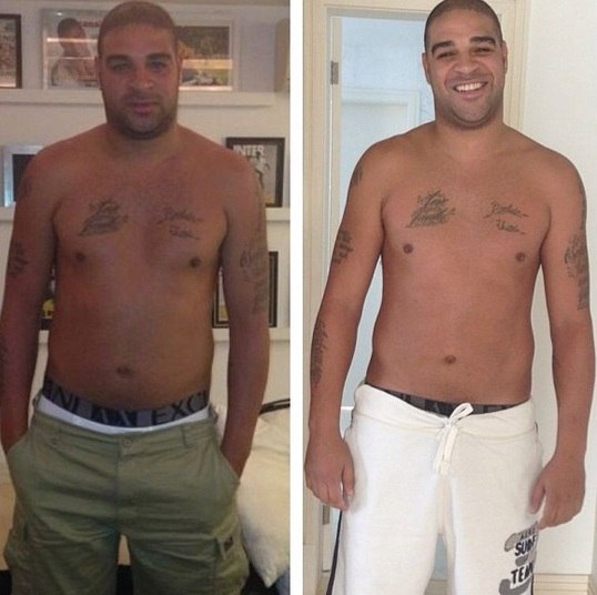 O Imperador até começou uma dieta, chegou a comemorar os resultados, mas a gordurinha extra já voltou para a barriga do atacante