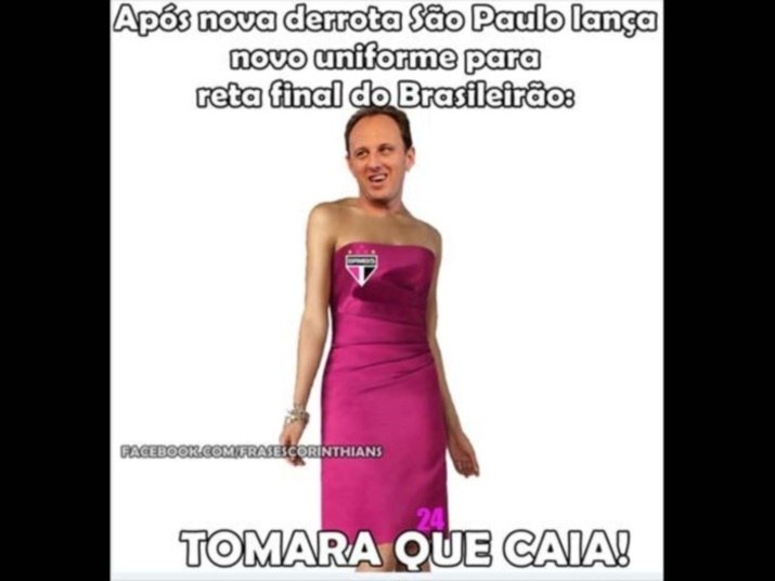

Rogério Ceni, ídolo do São Paulo, é o principal alvo da zoação dos
torcedores rivais

