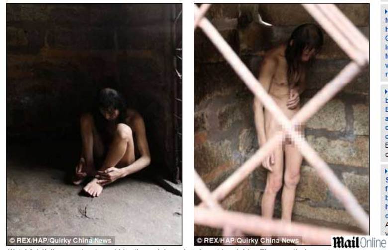 

Dong Hai, de 46 anos, passou grande parte da vida isolado em
um cubículo de pedra de apenas 

5 m²

no quintal da casa de seus pais.Nos últimos 30 anos, o chinês não saiu do local ou teve qualquer contato físico com outras pessoas, nem mesmo com seus pais, que apenas o observam pelas grades do abrigo