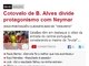Para o português Record, a cotovelada de Bruno Alves dividiu o protagonismo da partida com Neymar