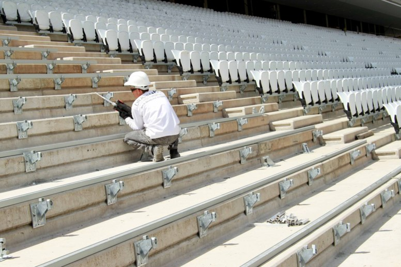 Para a Copa 2014, o Itaquerão terá mais 20 mil lugares em arquibancadas modulares atrás dos gols 