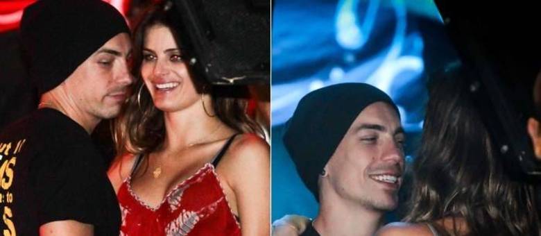 Di Ferrero faz careta ao ver fotógrafo que o flagra juntinho da namorada Isabeli Fontana
