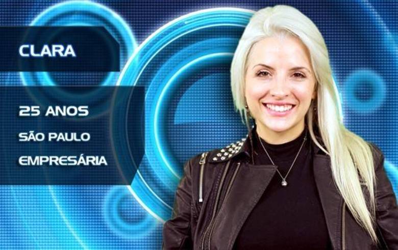 Clara tem 25 anos, é empresária, de São PauloBBB14: Roqueira, Clara Aguilar é mãe de um menino e mora com um francês que conheceu em Las Vegas