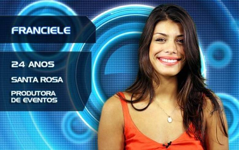 Franciele, tem 24 anos, é produtora de eventos, de Santa RosaBBB14: Marmelada? Fran Almeida é amiga de Marien, Diego Alemão, Anamara e Angelis Borges