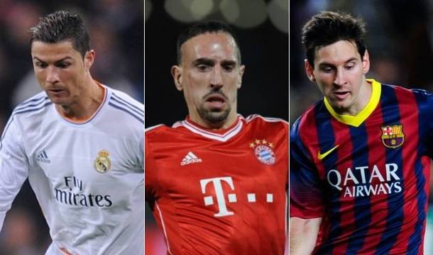 Cristiano Ronaldo e Ribéry desafiam supremacia de Messi na Bola de Ouro hoje