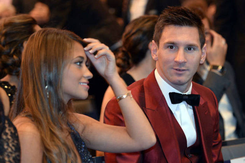Mulher do craque da seleção argentina e do Barcelona, Antonella Roccuzzo pouco apareceu no Bola de Ouro