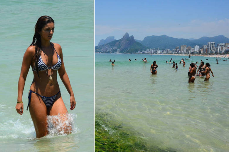 O mar no Arpoador, na zona sul do Rio, é quase sempre cristalino. Com o calorão na cidade, o convite ao mergulho é quase irresistível