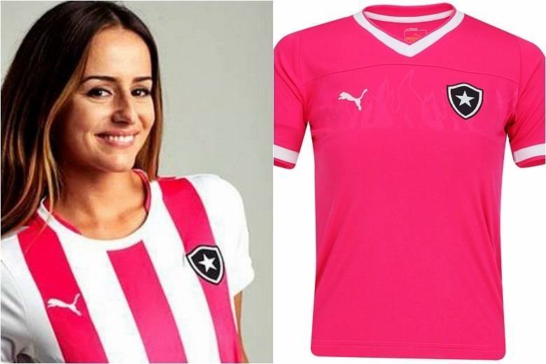 No Brasil, o próprio Botafogo entrou na moda rosada em 2013, mas a cor é exclusiva do uniforme femininoSaiba tudo sobre esportes! Acesse R7.com/esportes No Brasil, o próprio Botafogo entrou na moda rosada em 2013, mas a cor é exclusiva do uniforme femininoSaiba tudo sobre esportes! Acesse R7.com/esportes