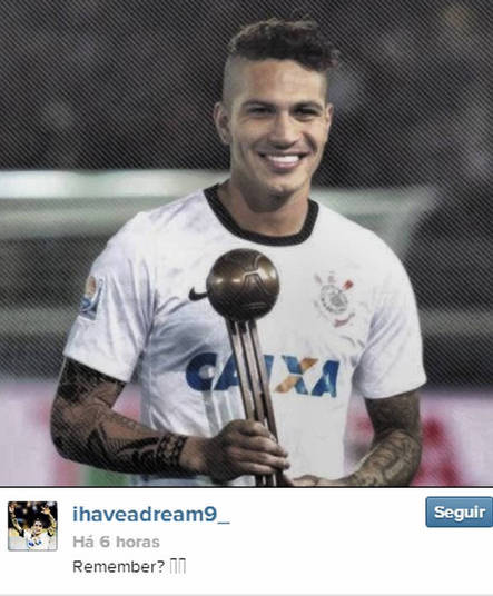 Na manhã de sexta-feira (7), Paolo Guerrero, atacante do Corinthians postou uma foto polêmica em seu Instagram. Com o troféu do Mundial em mãos e sorrisão aberto, a provocação veio na legenda: 'remember?' ('lembram?'). Como você, caro internauta, acha que a torcida reagiu?