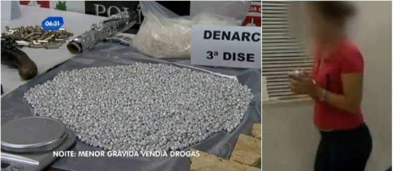 Garota grávida de dois meses armazenava e vendia drogas