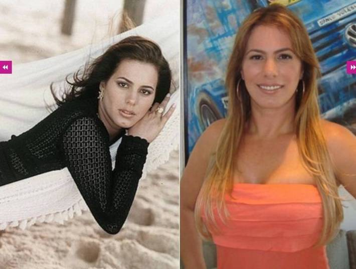 A ex-sem terra Débora Rodrigues, que posou nua em 1997, também está bem diferente. Ela voltou a aparecer na mídia após participar do reality show Mulheres Ricas 1