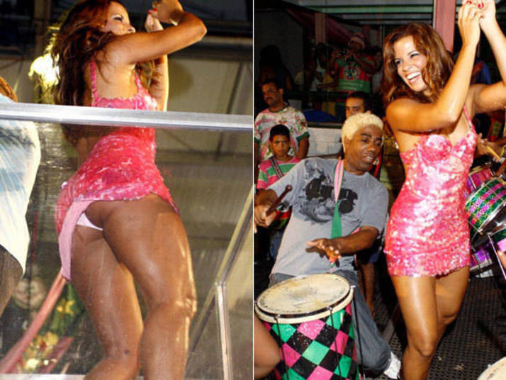 E o que dizer de Renata Santos, que ao sambar como rainha de bateria de uma escola de samba deixou a calcinha à mostra? Ivo Meirelles, que acompanhava a morena logo atrás, deu só uma abaixadinha e olhou para as curvas da bela que requebrou até o chão E o que dizer de Renata Santos, que ao sambar como rainha de bateria de uma escola de samba deixou a calcinha à mostra? Ivo Meirelles, que acompanhava a morena logo atrás, deu só uma abaixadinha e olhou para as curvas da bela que requebrou até o chão