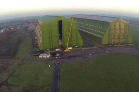 Nos hangares Cardington, foram feios os dirígíveis britânicos do início do século 20