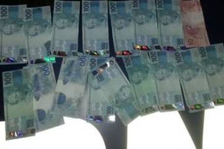 Polícia apreendeu R$ 1,6 mil em notas falsas