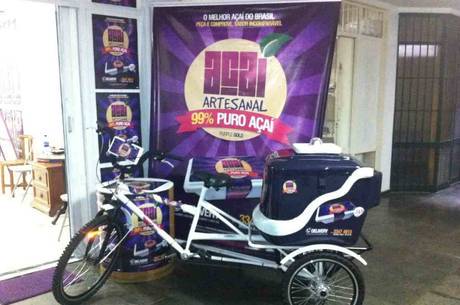 Bicicleta com Açaí Artesanal vai percorrer principais pontos de concentração de torcedores durante os jogos da Copa