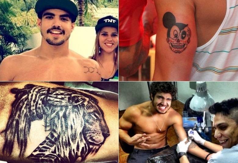 A história de Caio Castro com tatuagens é antiga e nem sempre o gato teen faz as melhores escolhas. Ele é apaixonado pelos desenhos, mas quase sempre divide opiniões com eles. Recentemente, Caio apareceu com uma fórmula química tatuada no ombro, mas ele tem um Mickey caveira, um leão rastafári e várias outras. Veja todas as tattoos do ator a seguir e vote na pior!