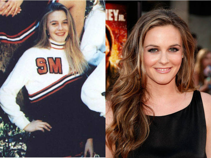 A ex-batgirl Alicia Silverstone foi outra a dar apoio moral aos times antes da fama