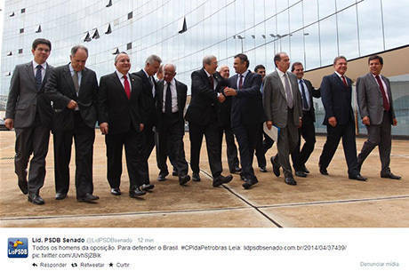 Liderança do PSDB registrou: "Todos os homens da oposição"