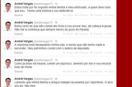 André Vargas usa Twitter para se desculpar com família e eleitores