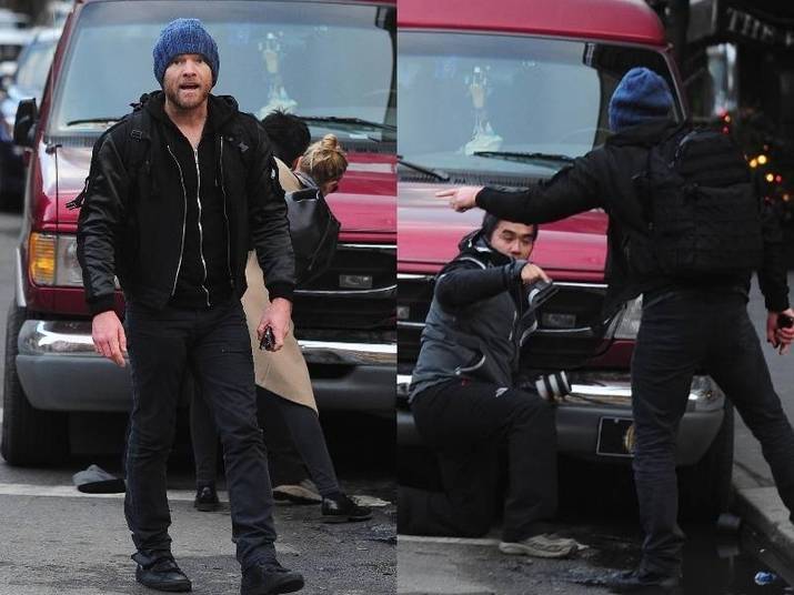 Sam Worthing Ao ser fotografado com a sua namorada, Sam ficou muito nervoso e agrediu o homem Sam Worthing Ao ser fotografado com a sua namorada, Sam ficou muito nervoso e agrediu o homem