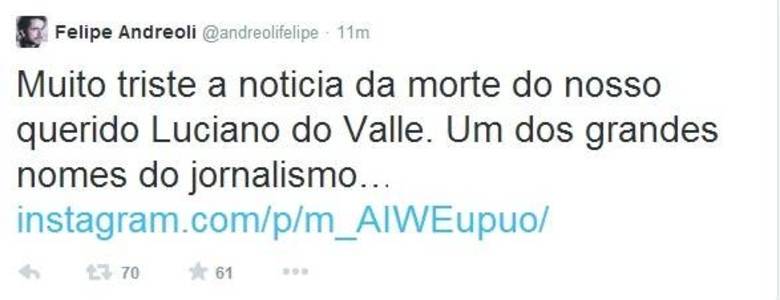 O humorista e repórter Felipe Andreoli O humorista e repórter Felipe Andreoli