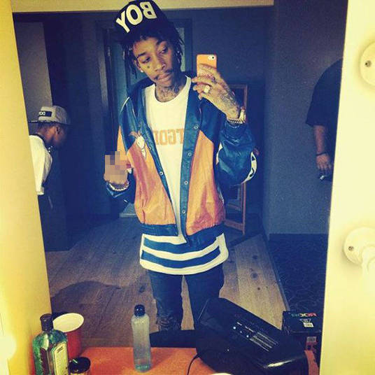 41. Esta selfie é do músico Wiz Khalifa, de 26 anos, que é um rapper norte-americano em evidência na atualidade. Esta foto recebeu 2,583,989 curtidas