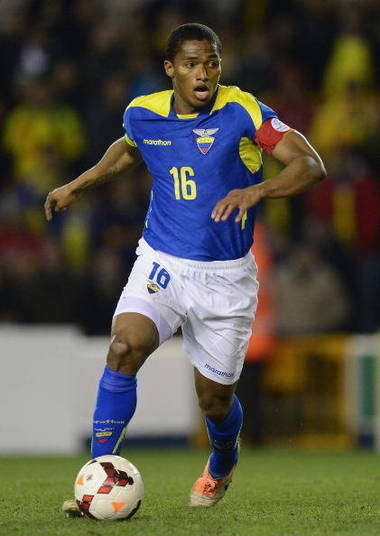 Antonio Valência é o melhor nome do Equador para a Copa. No Manchester United desde 2009, o meia de bom porte físico lidera as jogadas de ataque dos sul-americanos