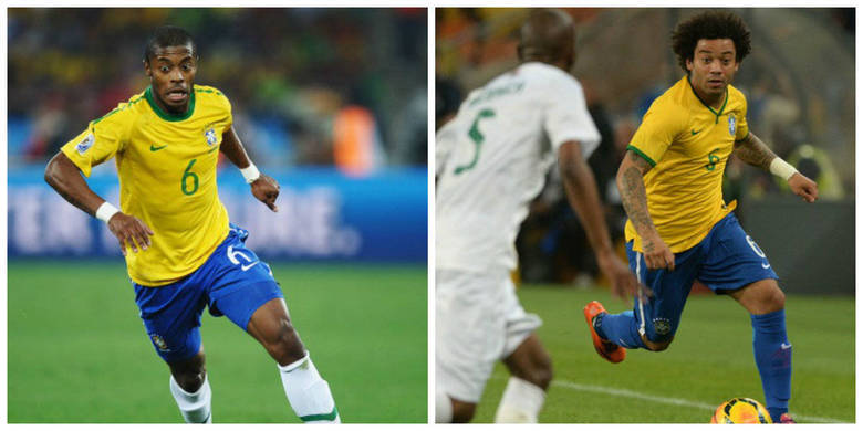 Atualmente no Al Ain, Michel Bastos era rápido e esforçado em 2010, mas Marcelo está em um estágio superior, vivendo um grande momento no Real Madrid. Marcelo é superior a Bastos