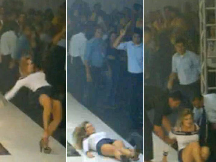 Sabão na passarela! Foi o que pareceu acontecer durante um desfile em Fortaleza, em que a ex-BBB Josi deslizou linda, linda na frente de dezenas de pessoas Sabão na passarela! Foi o que pareceu acontecer durante um desfile em Fortaleza, em que a ex-BBB Josi deslizou linda, linda na frente de dezenas de pessoas