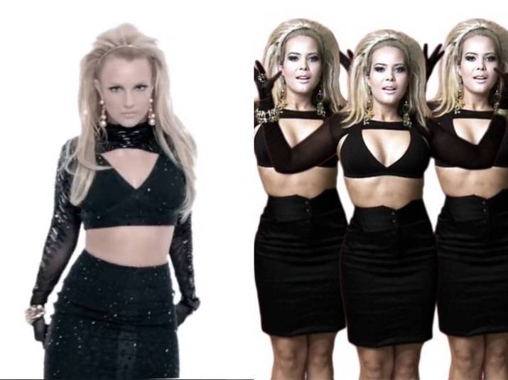 Geisy Arruda como Britney Spears De longe, dá até para confundir Geisy com a princesa do pop, não acha?