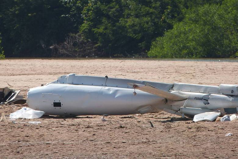 A aeronave caiu na região de Aruanã, em Goiás A aeronave caiu na região de Aruanã, em Goiás