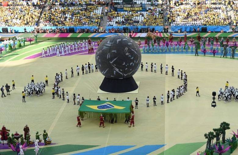 A cerimônia de abertura foi um dos momentos mais esperados da Copa