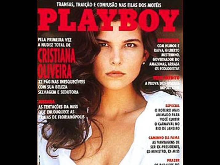 Cristiana Oliveira (1992) A gata estava séria na capa da Playboy. Na época, tinha 29 anos. Quase não mudou, não é? 
