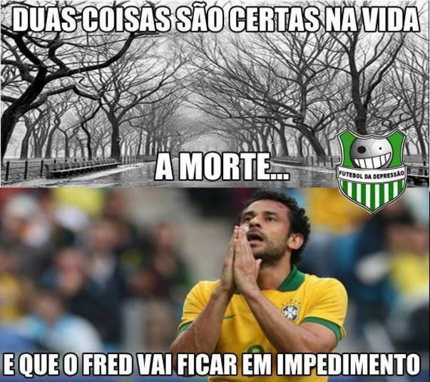 Fred só apareceu hoje quando a bandeira era levantada 