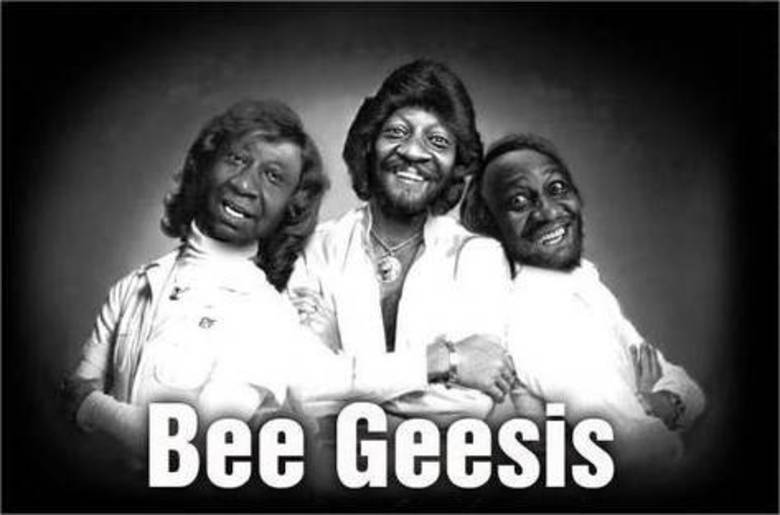 O humorista com os saudosos Bee Gees