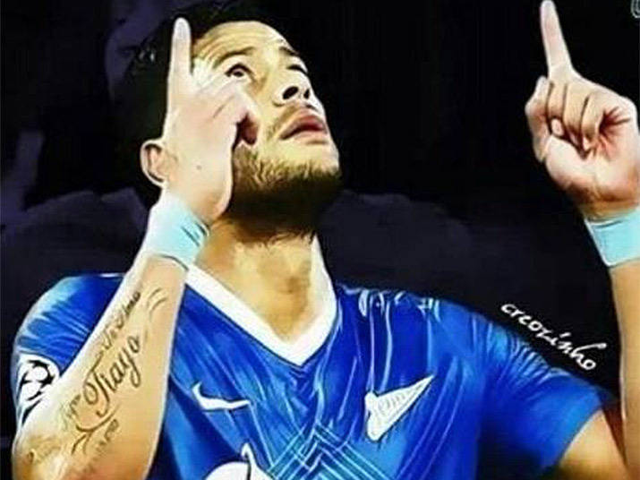Hulk, atacante da seleção brasileira, fez uma tatuagem no braço direito homenageando o filho: 'Papai te ama, Tiago' Hulk, atacante da seleção brasileira, fez uma tatuagem no braço direito homenageando o filho: 'Papai te ama, Tiago'