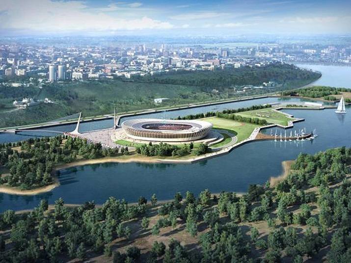 No estádio Nizhny Novogorod há 44.899 mil lugares