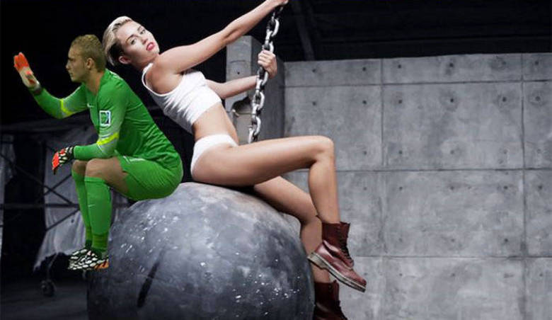 Cillessen até deu uma volta com a cantora Miley Cyrus