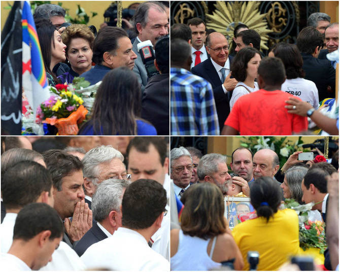 Diversas autoridades compareceram à cerimônia religiosa em memória a Eduardo Campos neste domingo 
(17), no Palácio do Campo 
das Princesas, sede do governo do Pernambuco, em Recife